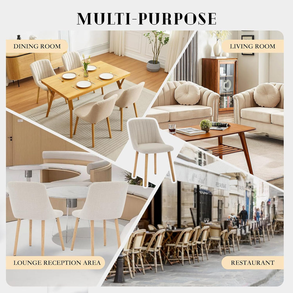 GarveeHome Dining Chairs Set of 2,Modern Upholstered Kitchen Chairs with Ergo...