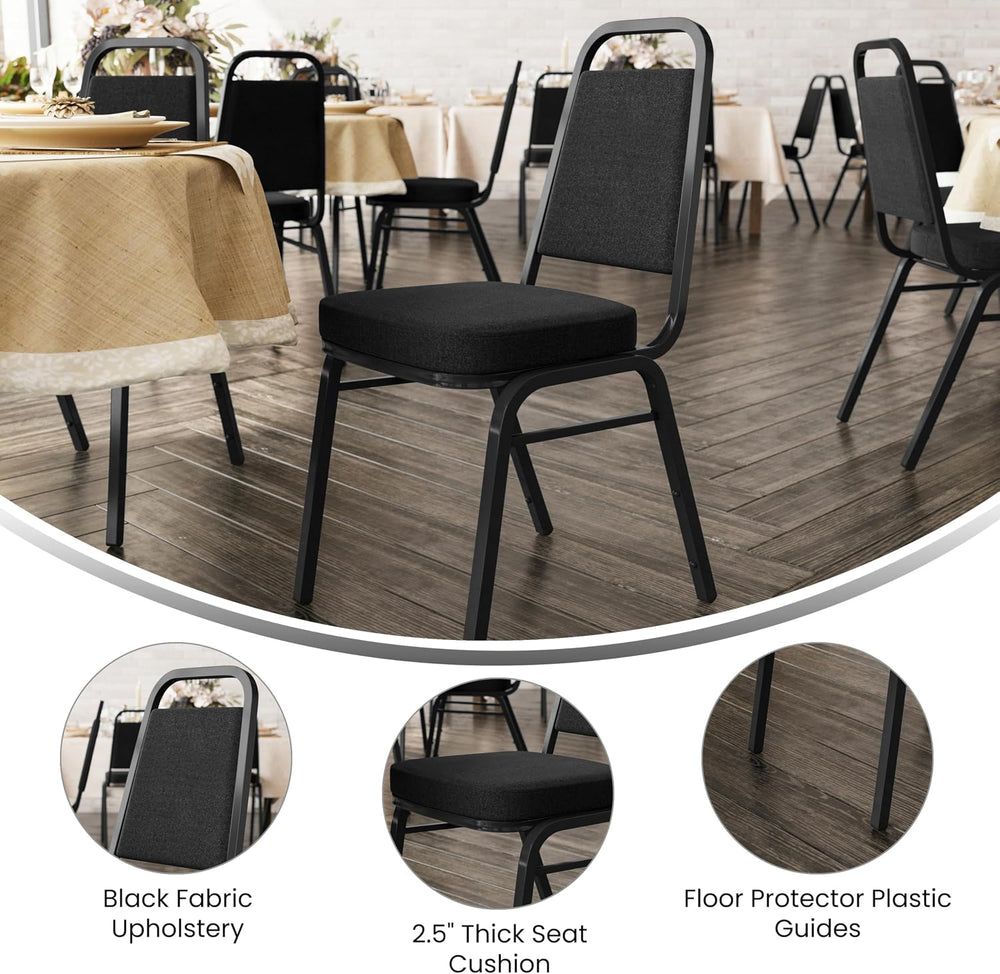 Flash Furniture Hercules Series Trapezoidal Back Stacking Banquet Chair with ...