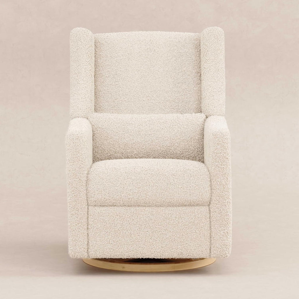 Kiwi Glider Recliner w/Electronic Control and USB | in Almond Teddy Loop w/Light Wood Base, Greenguard Gold Certified