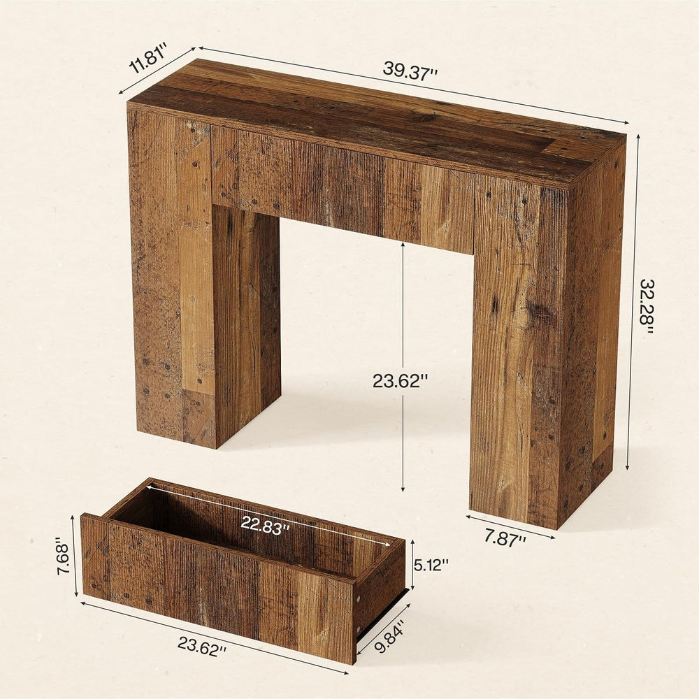 Tribesigns 39'' Farmhouse Console Table, Narrow Sofa Entryway Table w...