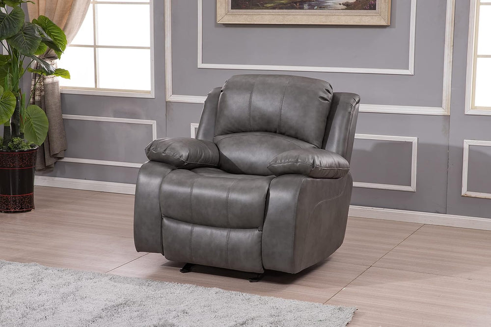 Betsy Furniture 3PC Faux Leather Reclining Couch Set, Living Room Furniture S...