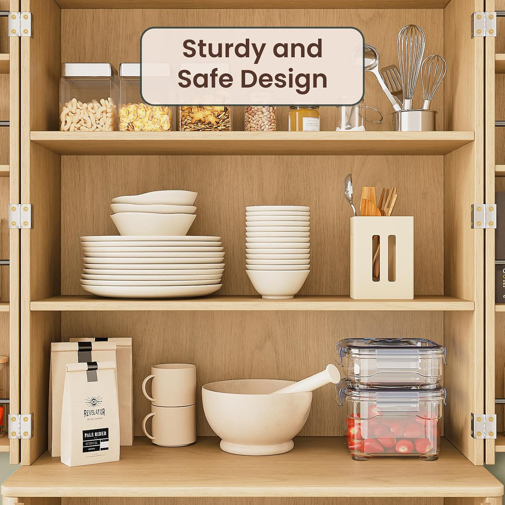 Spaco 72" Tall Kitchen Pantry Cabinet,Modern Fluted Food Storage Cabinet...