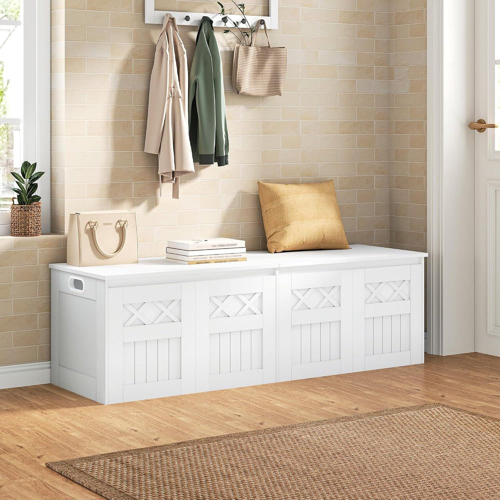 Hzuaneri 59" Modern Farmhouse Storage Chest and Bench | 70 Gal | 330lb S...
