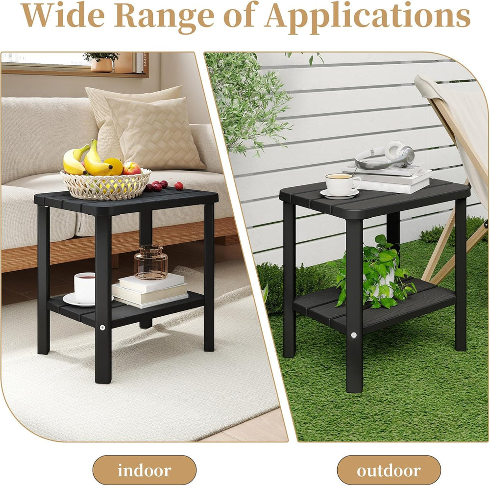 PatioZen Coffee Table Small Outdoor Side Table Weather-Resistant & Easy A...