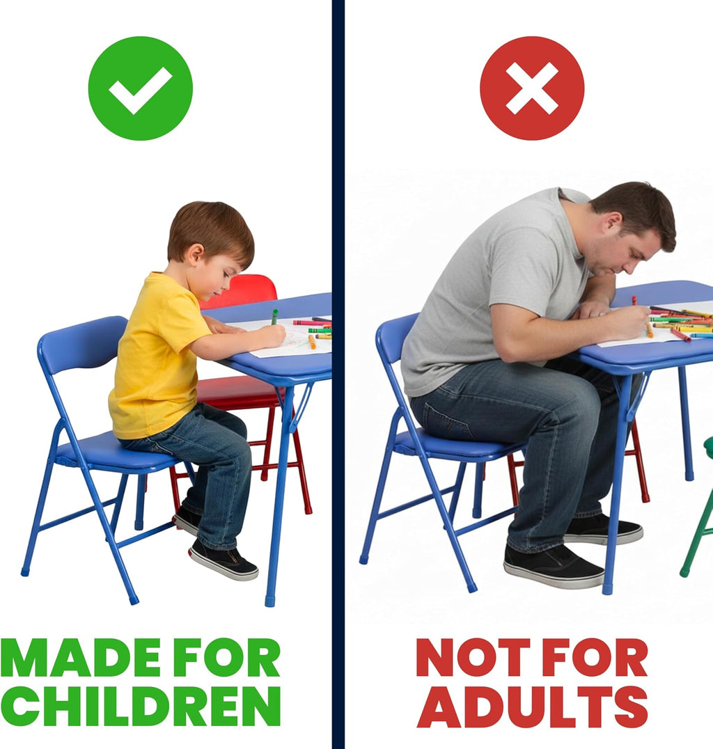 Flash Furniture Kids White Plastic Folding Chair | Durable Construction, Commercial Use
