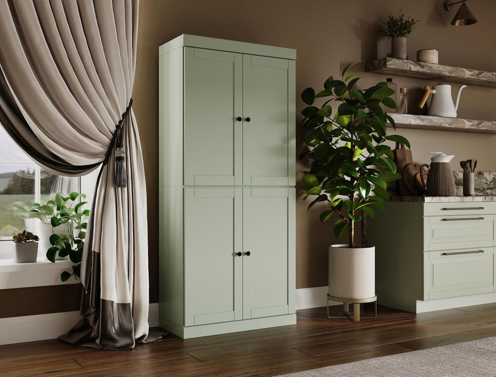 Palace Imports Solid Wood Kitchen Pantry Cabinet - 71.5" Tall x 32"...