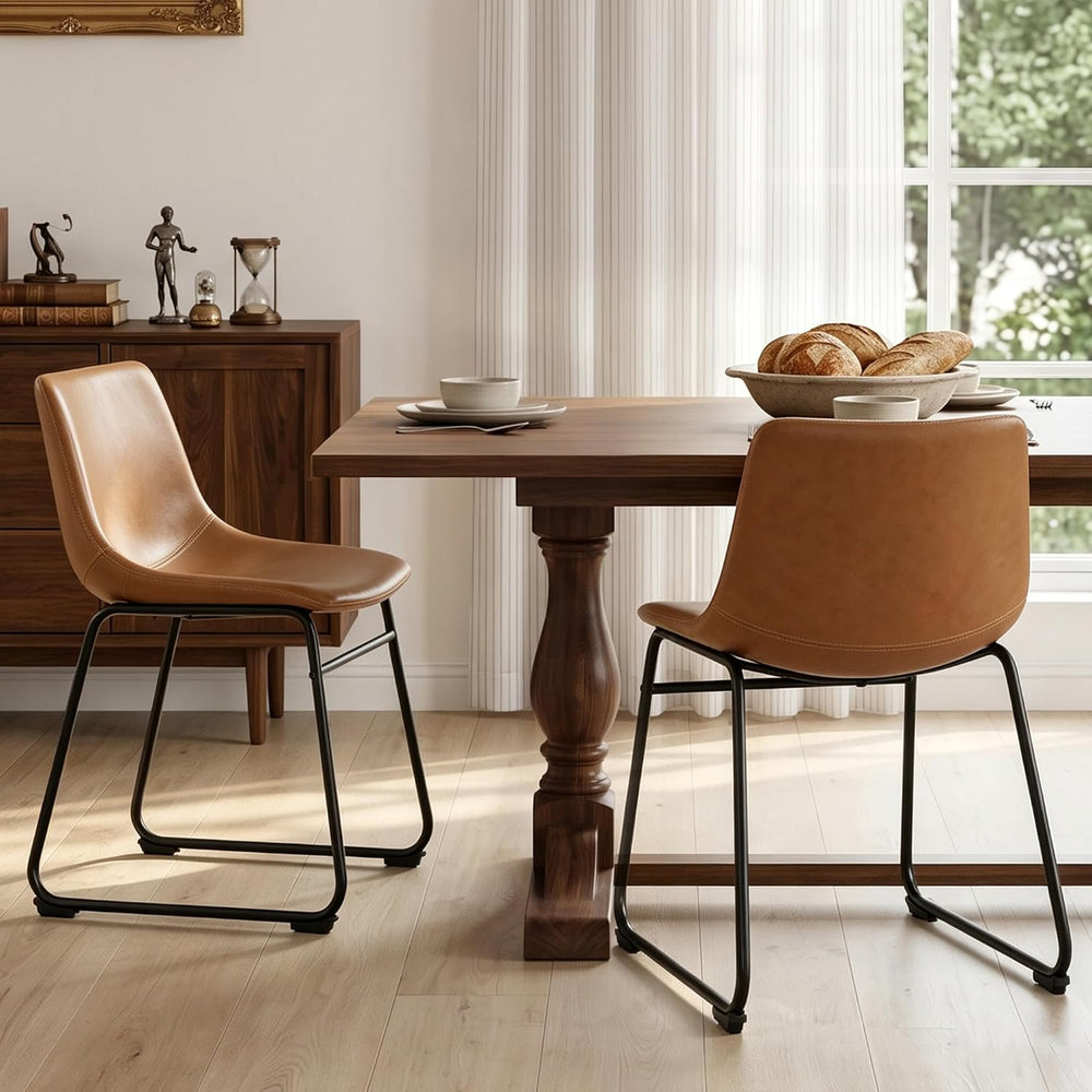 LSSBOUGHT Dining Chairs Set of 4, Mid-Century Modern Dining Room Chair Kitche...