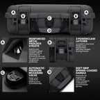 NANUK 910 Waterproof Watch Case with Foam Insert, Graphite