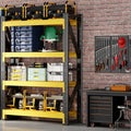 48" W Garage Shelving,4-Tier Heavy Duty Storage Shelves Unit with Adjustable Metal Shelf for Warehouse,Basement,Workshop,4000LBS,48" W x 20" D x 79" H,Black&Yellow