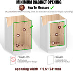 2-Tier Individual Cabinet Pull Out Shelves (9" W x 22" D), Slide Out Kitchen Panty Narrow Cabinet Storage Sliding Shelves
