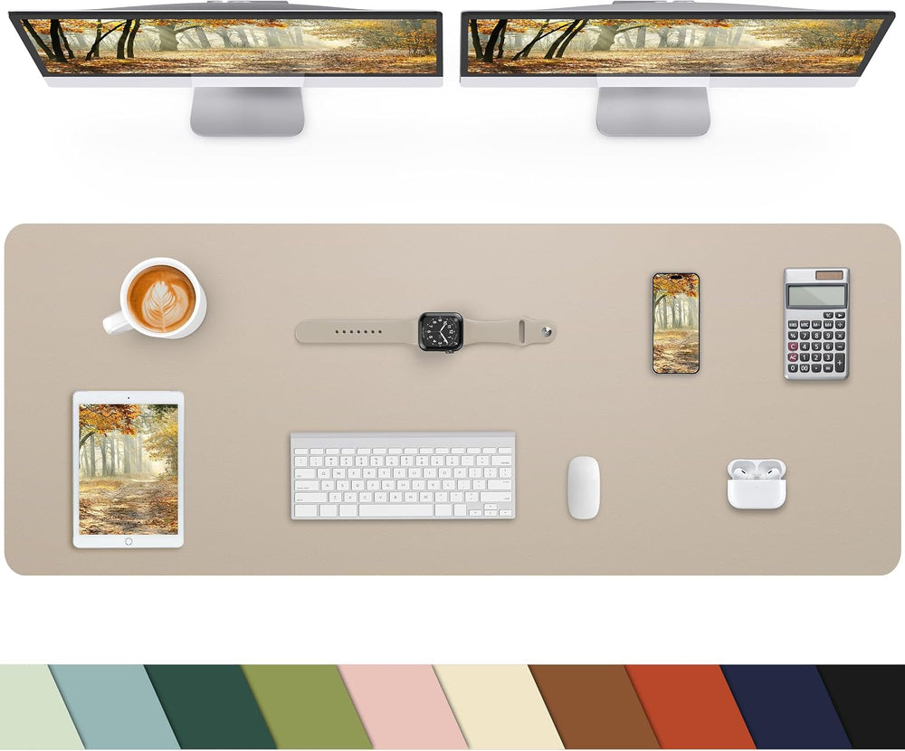 Extra Large Desk pad, Leather Desk Pad Protector,Office Desk Mat,Mouse Pad, N...