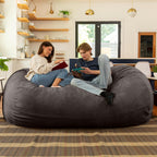 Jaxx 7 Foot Giant Bean Bag Sofa, Charcoal