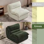 Dineli Bean Bag Chairs for Adults, Beanbag Chair Lounge Sofa Comfy Reading Chair for Bedroom & Living Room, Memory Foam Lazy Floor Couch, White