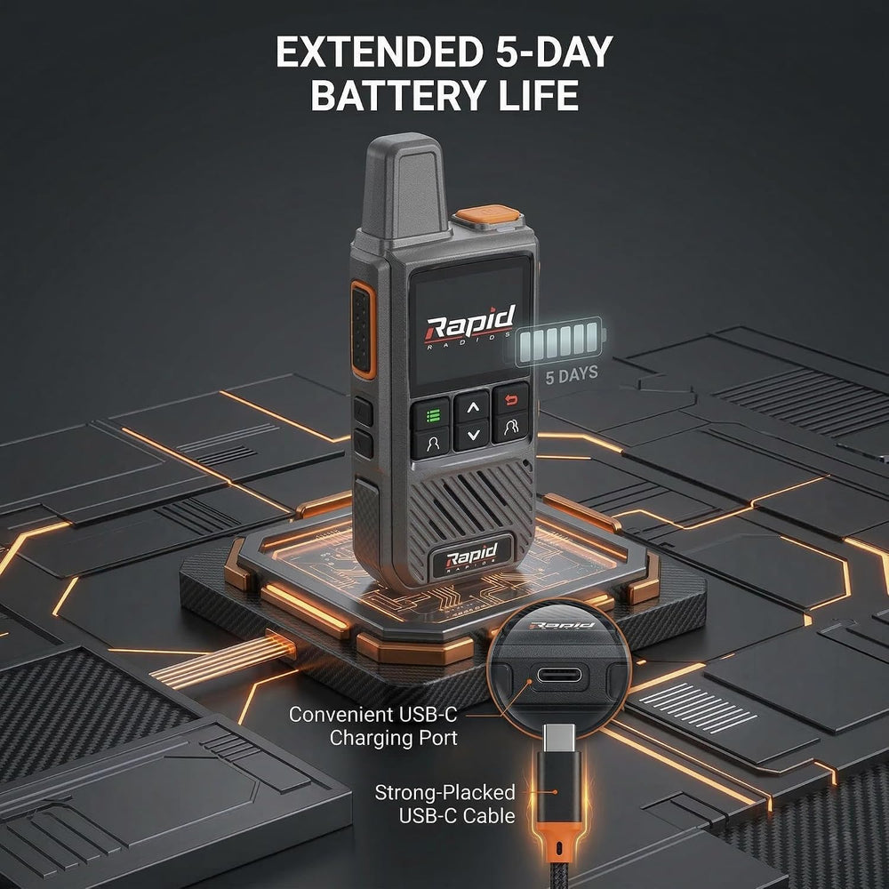 Rapid Radios G1 - Nationwide LTE Walkie-Talkies - Unlimited Range Cellular Pu...