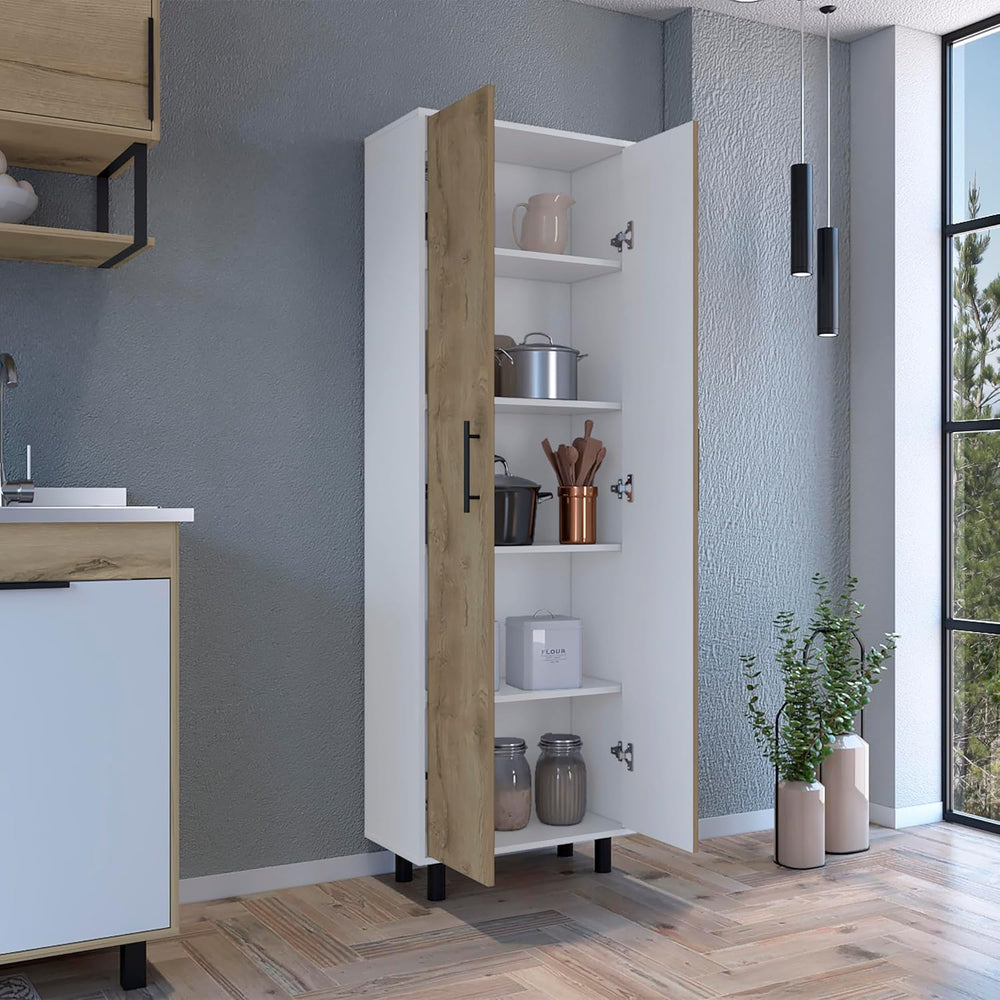 Modern Kitchen Pantry, Storage Cabinet with 2 Doors, for Dining Room, Easy to...
