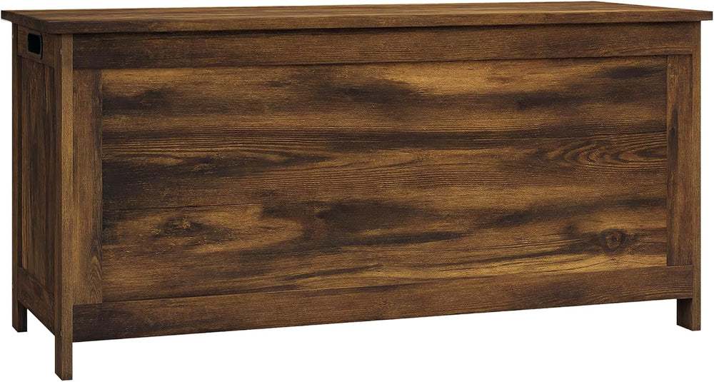 HOMCOM Storage Bench Cut-out Handles 39.4" x 15.7" x 18.9" Rus...