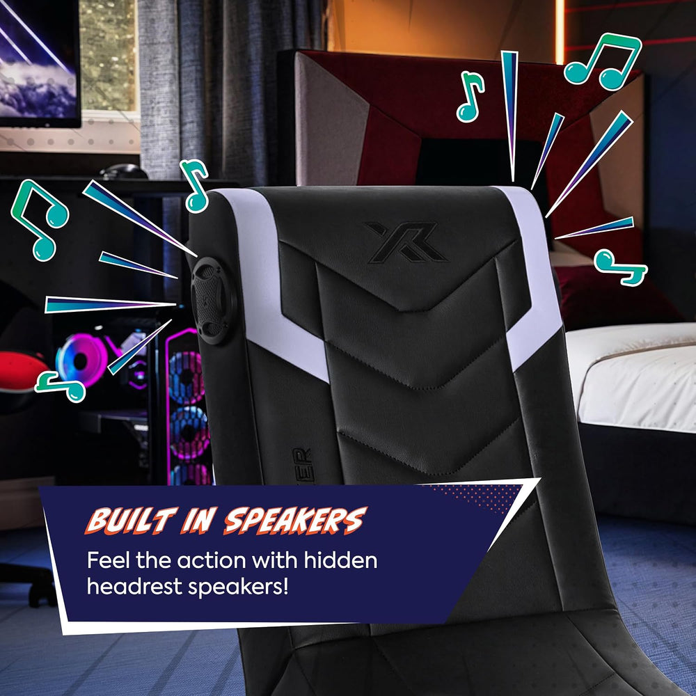 X Rocker Video Gaming Floor Rocker Chair, Built-in Audio, Foldable, for Gamer...