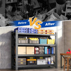 48" W Storage Shelves 3000lbs Garage Metal Shelving Heavy Duty Garage Shelves Adjustable Storage Shelves for Industrial, Factory,48" W X 24" D X 69" H
