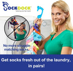 Sock Laundry Solution for Washing Drying & Storing Socks in Pairs, Clip & Hold Socks in Washer Dryer & Closet 2-Pack