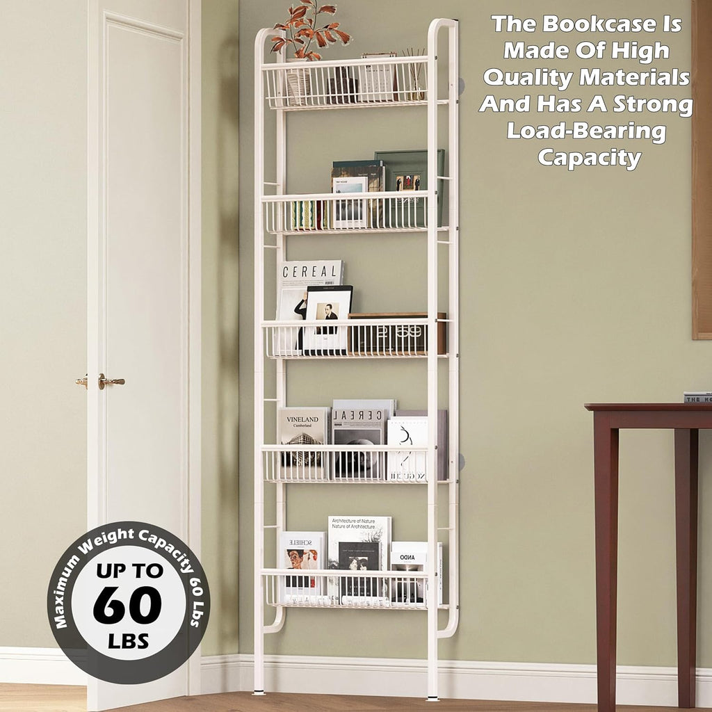 COVAODQ Pantry Spice Rack Narrow Bookshelves Behind The Door for Kids,Multi Pantry Organizer Spice Rack for Kitchen Bedroom