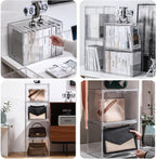 Clear Stackable Plastic Storage Bins with Magnetic Lid, Dustproof Book & Cosmetic Display Cases, Large Figures Collectibles Showcase, Shoe Box, Protection Organizer (Clear-L-1 Pack)
