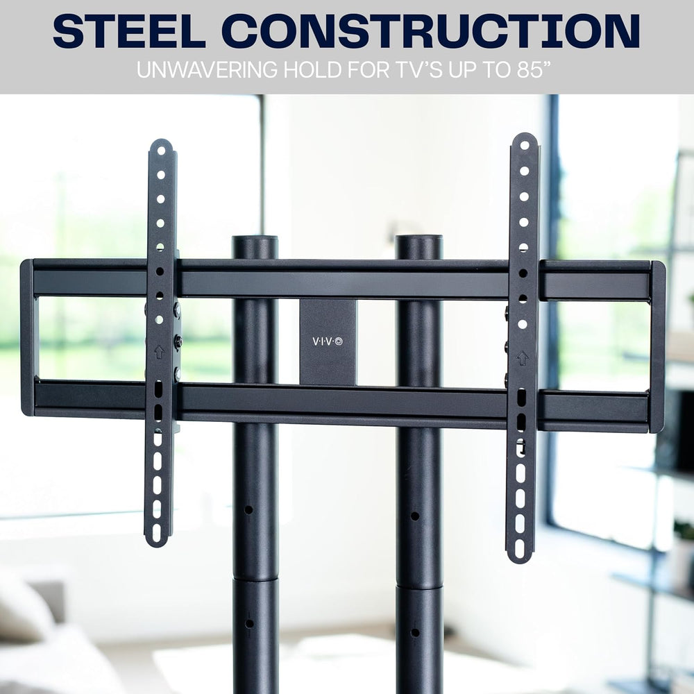 VIVO Dual-Column TV Floor Stand for 32” to 85” Screens with Heavy Duty Base, ...