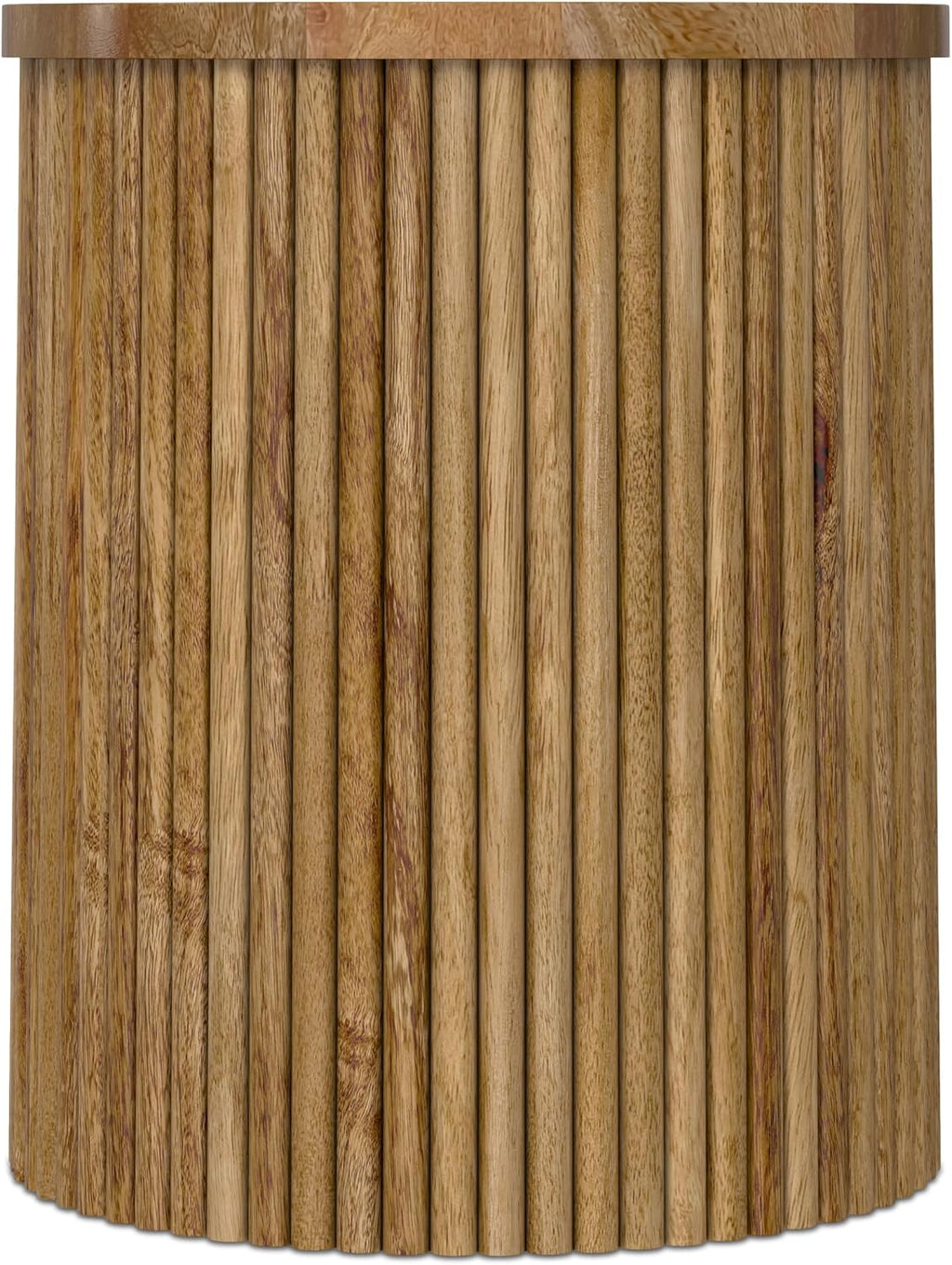 SIMPLIHOME Draper 22" Wide Solid Wood Rectangular End Table in Auburn Brown | Industrial accent table with a slatted base, assembled; natural mango wood nightstand, lamp stand, or side table.