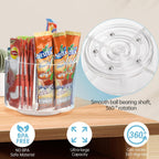 360° Turntable Drink Packet Organizer, Rotating Turntable Organizer, Clear Lazy Susan for Powdered Drink Mix, Water Drink Packet Holder Organizer for Drink Mix Necessities