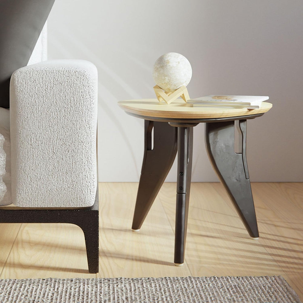 HOEK Side Table - Modern Square End Table and Multipurpose Stool with One-Cli...