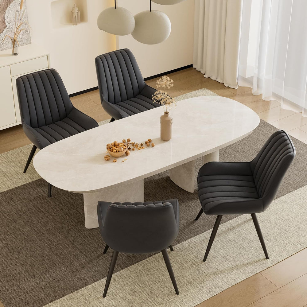 Dining Chairs Set of 2, Mid Century Modern Kitchen Chairs with Soft Cushion, ...