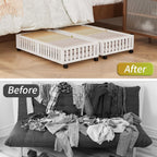 Bamboo Under Bed Storage with Wheels,Rolling Underbed Shoe Organizer Box for Shoes,Blankets,Toys,Clothes Container Space-Saving Bins for Bedroom,Closet,Dorm,Nursery