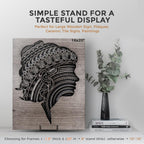 TR-LIFE Plate Stands/Holder for Display, 8 Inch, Large, Metal Frame for Picture, Decorative Platter, Book, Photo Easel (2 Pack)