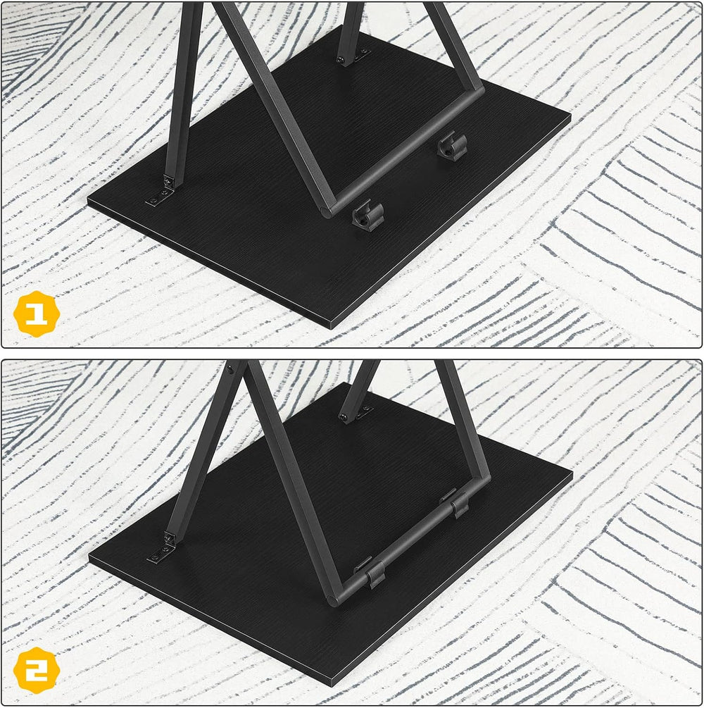 HOOBRO Folding TV Tray Table, Stable Snack Table for Small Space, Portable So...