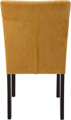 Watson & Whitely Upholstered Dining Chairs Set of 6, Fabric Armless Dining Room Chairs with Solid Wood Legs & Back Side Chair for Kitchen, Living Room, Restaurant, Bright Yellow