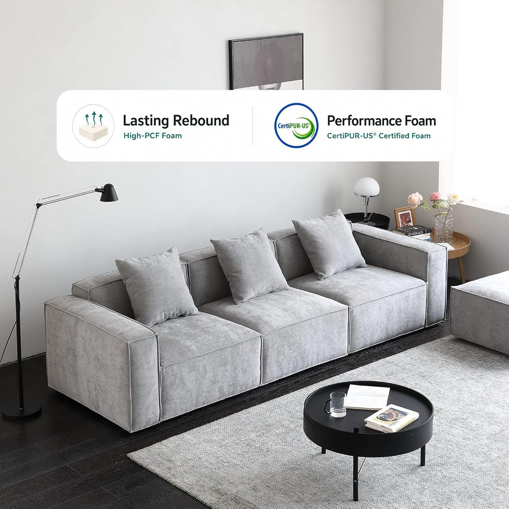 Acanva Zola Modular Sectional Living Room Sofa Set, L-Shape