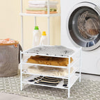 STORAGE MANIAC Sweater Drying Rack, Mesh Clothes Drying Rack, Stackable Laundry Drying Rack, Lay Flat Dryer for Delicates, Portable Dry Rack for Indoor or Outdoor, White, 4-Pack