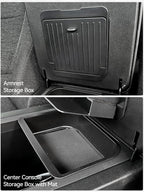 ELECFRESH 4PCS Center Console Organizer Tray for 2024 2025 Toyota Land Cruiser 250 Accessories, Armrest Storage Box Armrest Hidden Storage Box Cup Holder