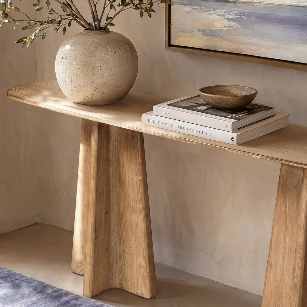 Jennifer Taylor Home Clarence 72" Reclaimed Wood Sculptural Console Tabl...