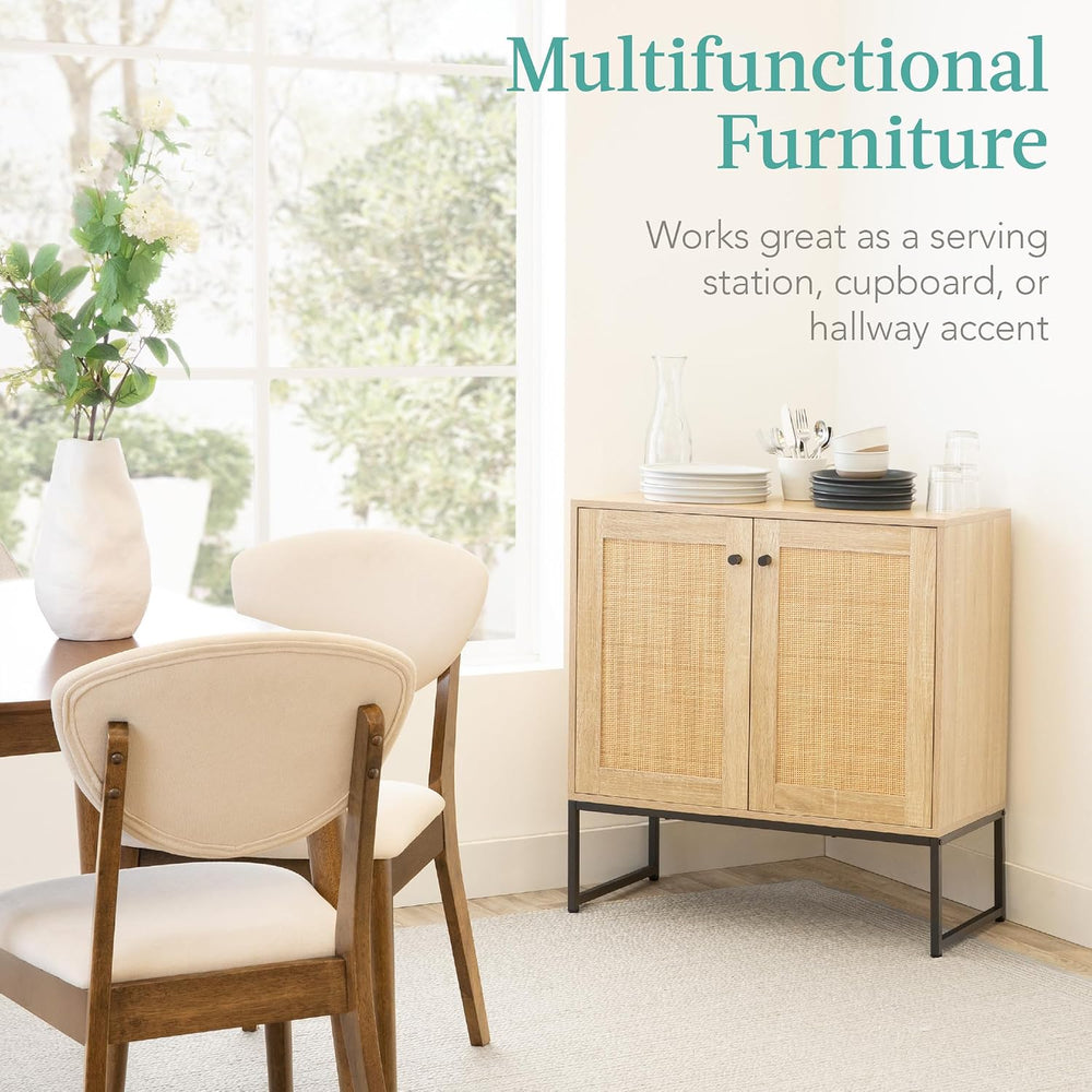 Best Choice Products 2-Door Rattan Storage Cabinet, Accent Furniture, Multifu...