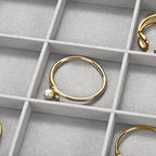 12 Grids Microfiber Jewelry Trays Bracelets Tray Stackable Jewelry Organizer Trays for Drawer Bracelet Holder Earring Tray For Bracelet Bangle Earrings Watches Storage (Grey)