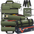 Tool Roll Up Bag, Gifts for Men Dad Husband Him, 1680D Portable Tool Storage for Men, Heavy Duty Tool Organizer with Detachable Pouches&Wrench Roll for Mechanic