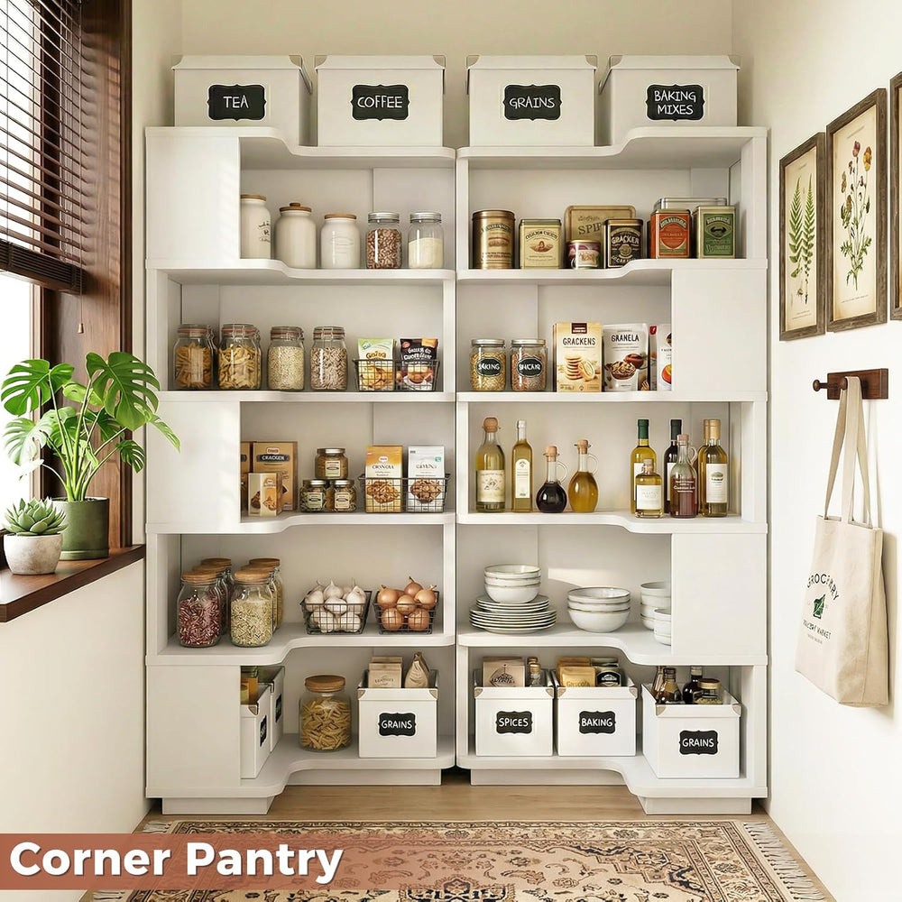 Besiost Corner Book Shelf, 6-Shelf Corner Bookshelf for Small Corner Spaces
