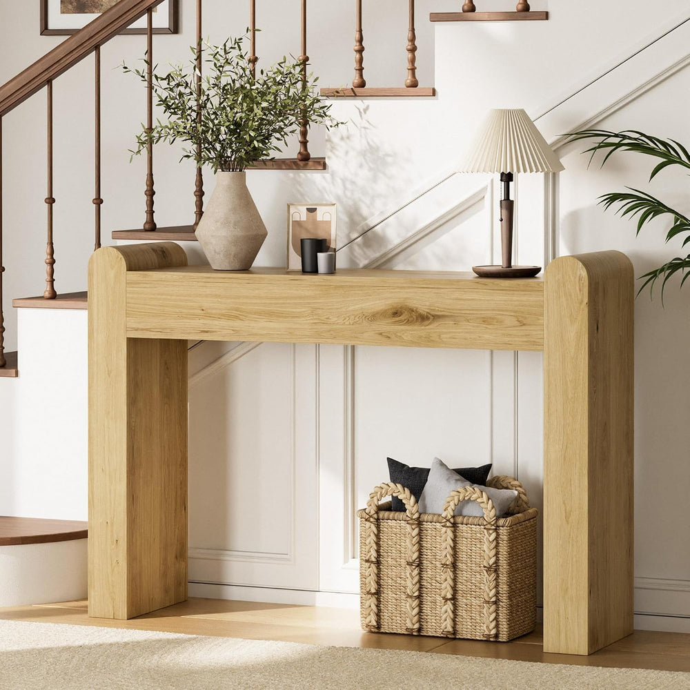 Lulive Arc Entryway Table, 47 Inch Curved Console Table for Hallway | Rounded...