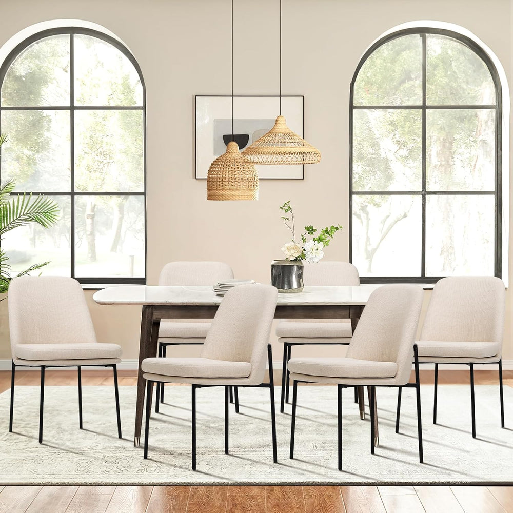 COLAMY Modern Dining Chairs Set of 2, Upholstered Dining Room Chairs Dinner C...