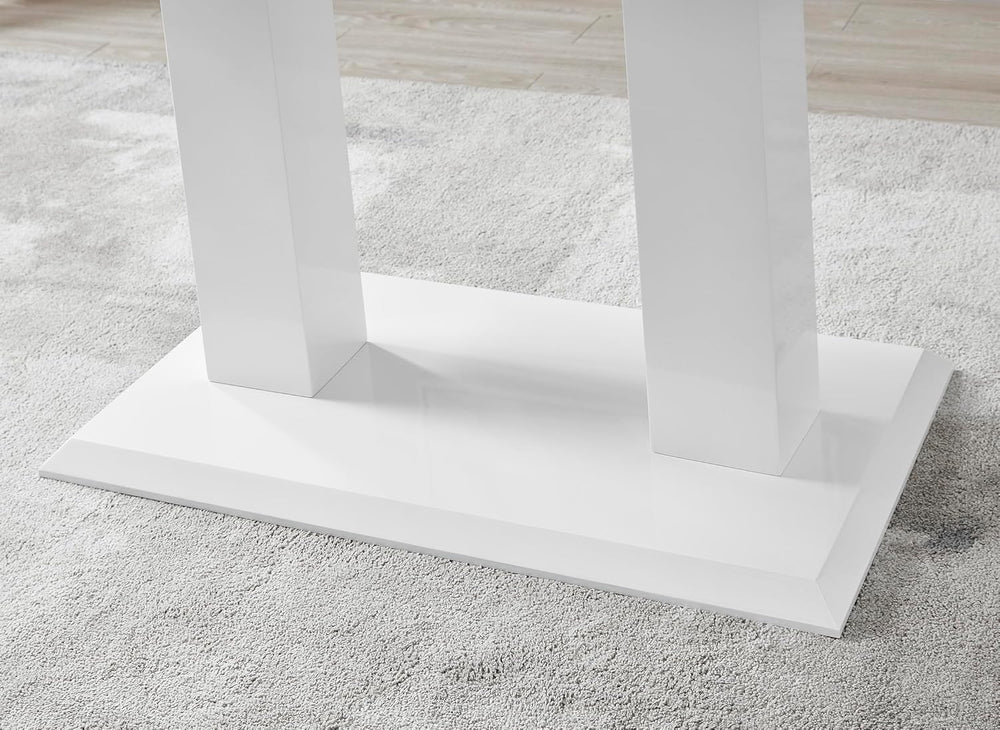 Furniturebox Imperia High Gloss Rectangular Dining Table – Multiple Colors Av...
