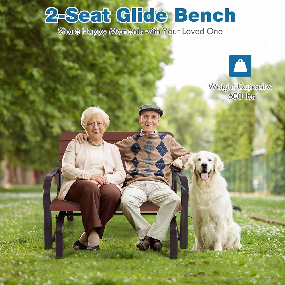 GIANTEX Outdoor Gliders for Outside Patio, Porch Glider w/Steel Frame