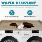 Royxen Laundry Countertop Solid Wood, Countertop for All Front-Loaded Washing Machine and Dryer, Extra Room for Laundry Room, White Oak