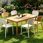 Dining Chairs, Heavy-Duty Plastic Stools, Commercial Dining Chairs, with Comfy Low Back Lumbar Support, for Parties, Home, Office(Green)