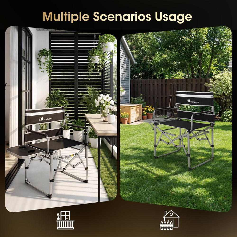 MOON LENCE Directors Camping Chair, Heavy Duty,Oversized Portable Folding Cha...
