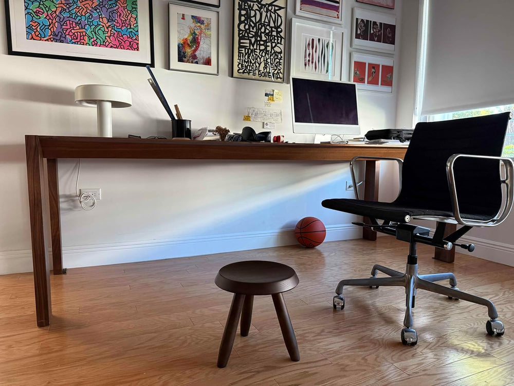 Tabouret Walnut Stool – Handcrafted Hardwood Seating Inspired by Charlotte Pe...